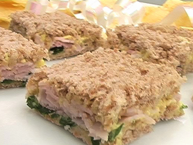 Сэндвич с ветчиной и рукколой